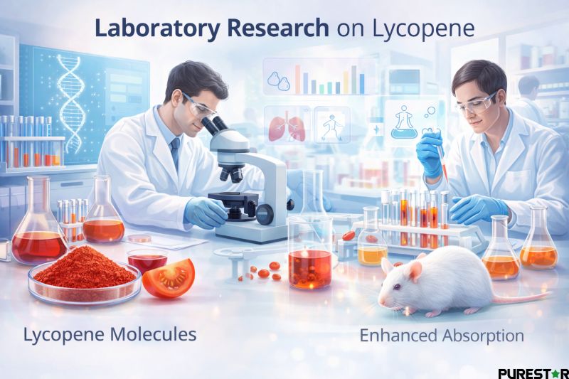 laboratory research on lycopene showing scientific testing of lycopene antioxidant activity and biological protection mechanisms
