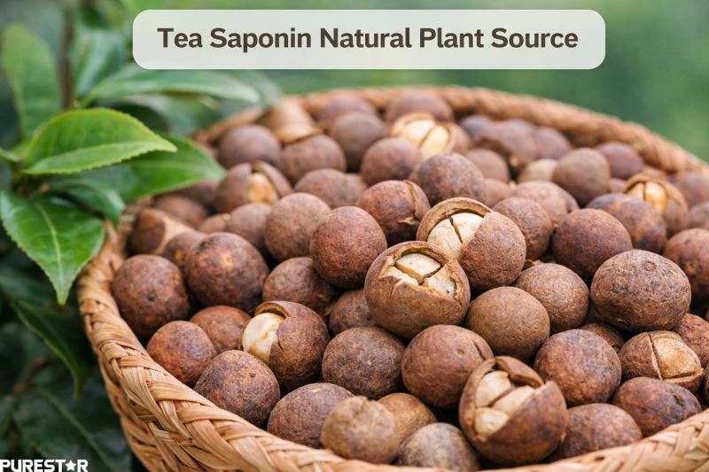 Tea saponin natural plant source from camellia seeds and tea plant