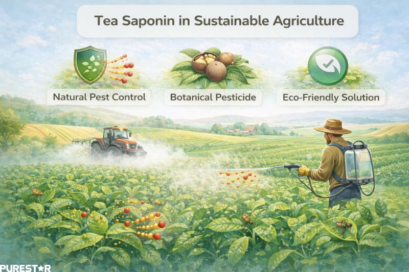 Tea saponin used as botanical pesticide in sustainable agriculture