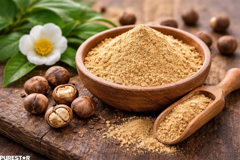 Tea saponin powder with camellia seeds natural plant extract raw material