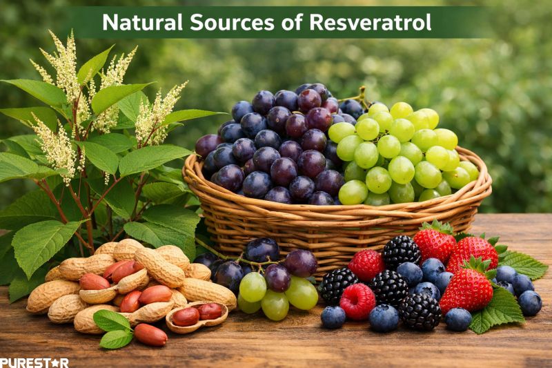 resveratrol natural sources from japanese knotweed grapes and peanuts botanical raw materials used to produce resveratrol extract
