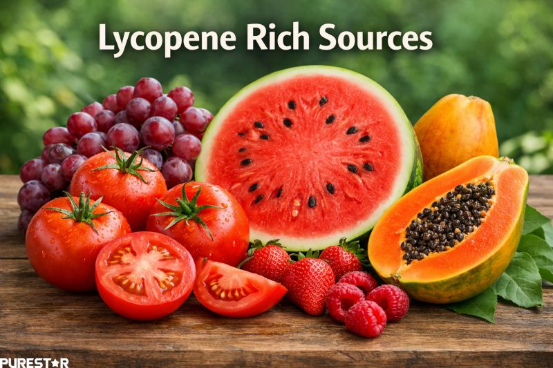 lycopene natural sources including tomatoes watermelon papaya and red fruits rich in carotenoids