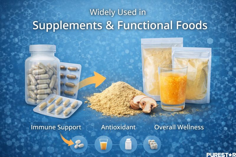 Agaricus blazei extract used in capsules powder drinks and functional food supplement formulations