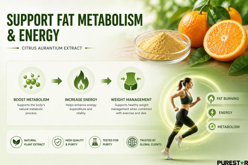 Citrus Aurantium Extract supports fat metabolism energy and weight management applications