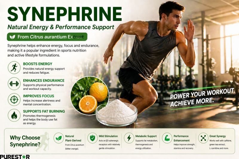Synephrine sports nutrition application with energy boost endurance performance and fitness lifestyle scene