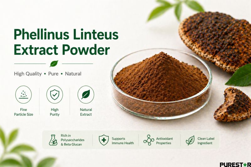 Phellinus linteus extract powder bulk ingredient fine brown powder