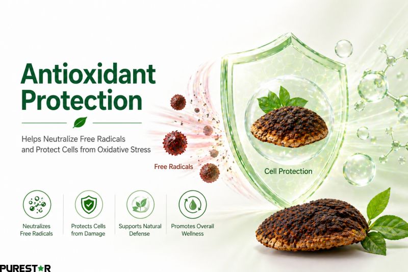 Phellinus linteus extract antioxidant protection neutralizing free radicals and cell protection