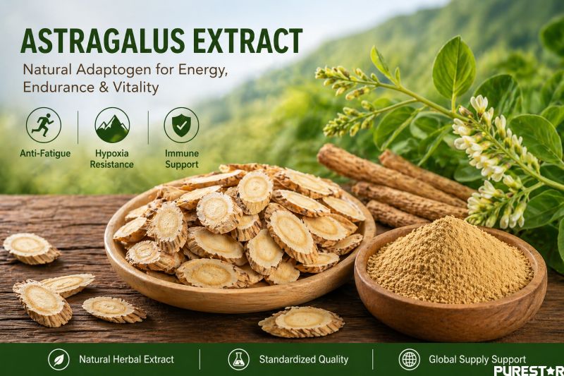 Astragalus membranaceus root slices and Astragalus extract powder, natural herbal raw material for botanical extract production