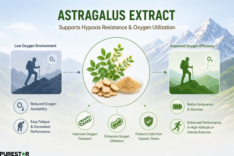Astragalus extract hypoxia resistance mechanism improving oxygen utilization and cellular adaptation to low oxygen environments