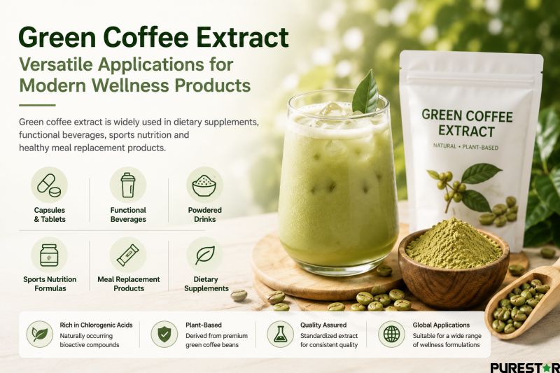 Functional beverage applications of green coffee extract in dietary supplements powdered drinks sports nutrition and wellness formulations
